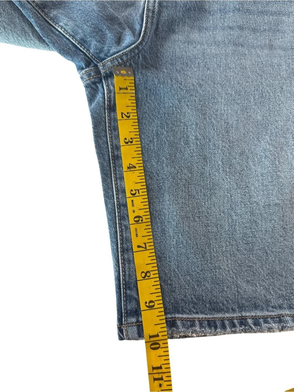 Böhme Denim Bermuda Shorts Women’s Size 30 Light Wash Distressed Baggy NWT
